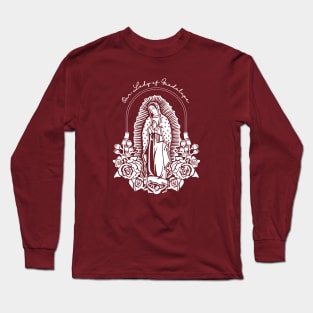 Our Lady of Guadalupe Floral Long Sleeve T-Shirt